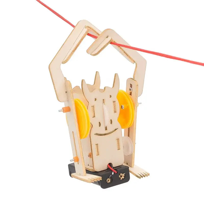 DIY Rope Climbing Robot STEM Toys Technologia Science Experimental Tool Kit Learning Educational Wooden Puzzle Games for Kids